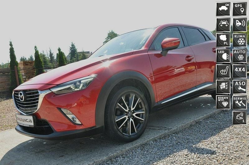 Czerwony Używany 2017 Mazda CX-3 SUV | 53 800 zł (Uczciwa cena) - Obraz 1/4