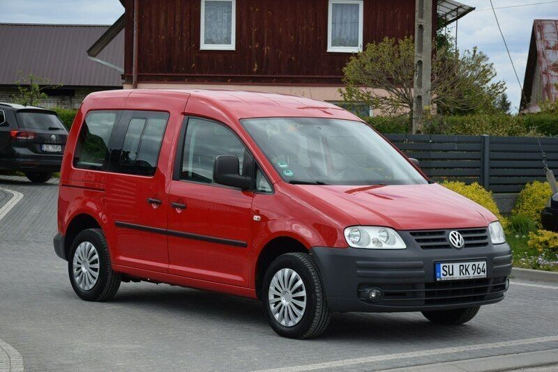 Czerwony Używany 2008 VW Caddy Minivan | 23 900 zł (Uczciwa cena) - Obraz 1/4