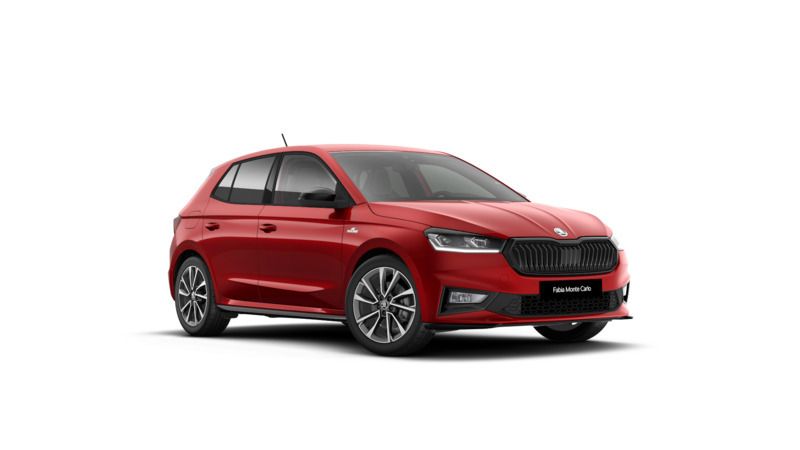 Czerwień velvet metalizowany Nowe 2025 Skoda Fabia Monte Carlo Hatchback | 127 550 zł - Obraz 1/4