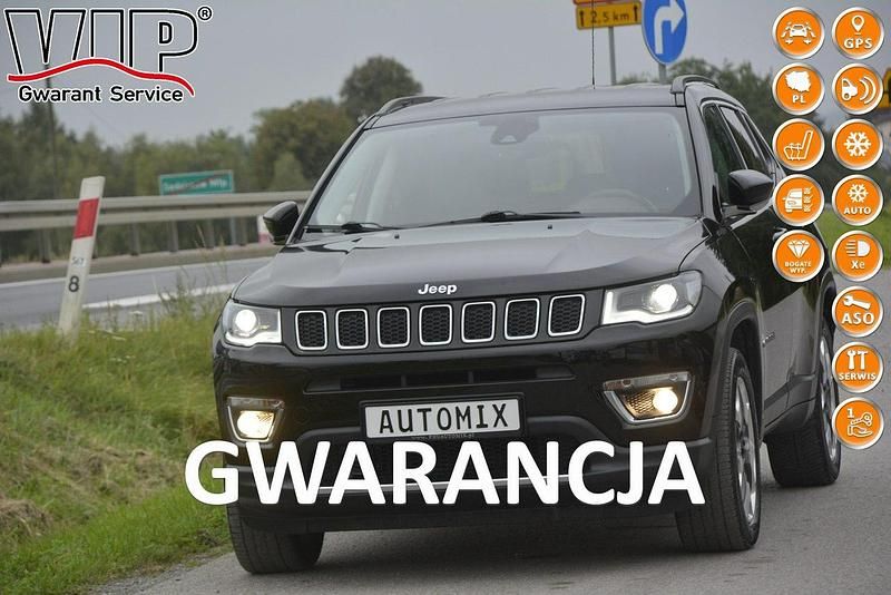 Czarny Używany 2018 Jeep Compass SUV | 68 300 zł (Uczciwa cena) - Obraz 1/4