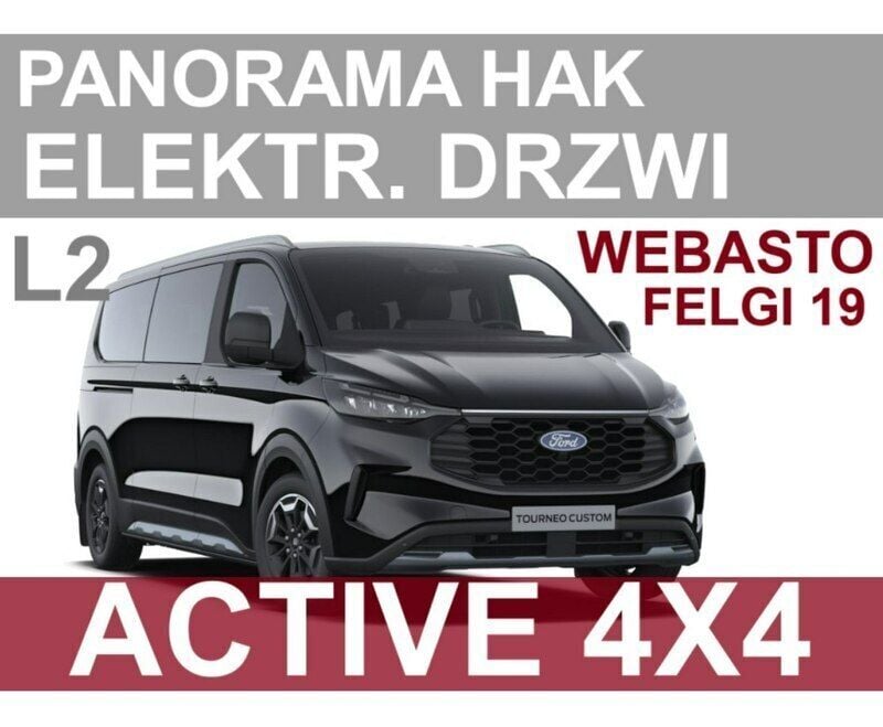 Czarny Nowe 2025 Ford Tourneo Custom Active Sedan/Limuzyna | 298 890 zł (Uczciwa cena) - Obraz 1/4