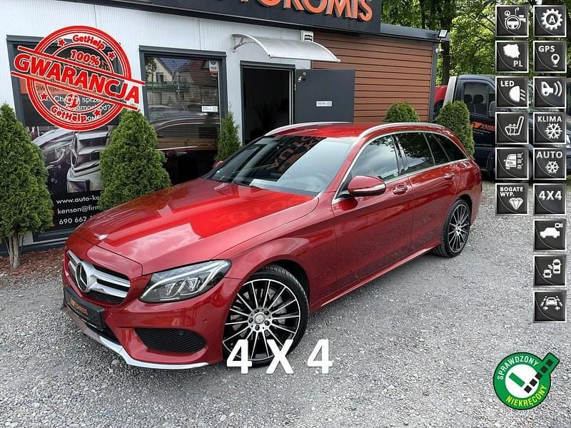 Bordowy Używany 2015 Mercedes C250 Kombi | 79 900 zł - Obraz 1/4