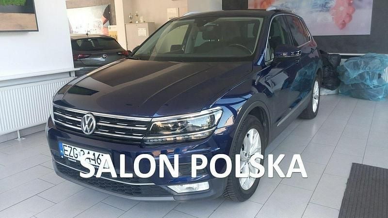 Niebieski Używany 2016 VW Tiguan Highline SUV | 84 900 zł (Dość drogi) - Obraz 1/4