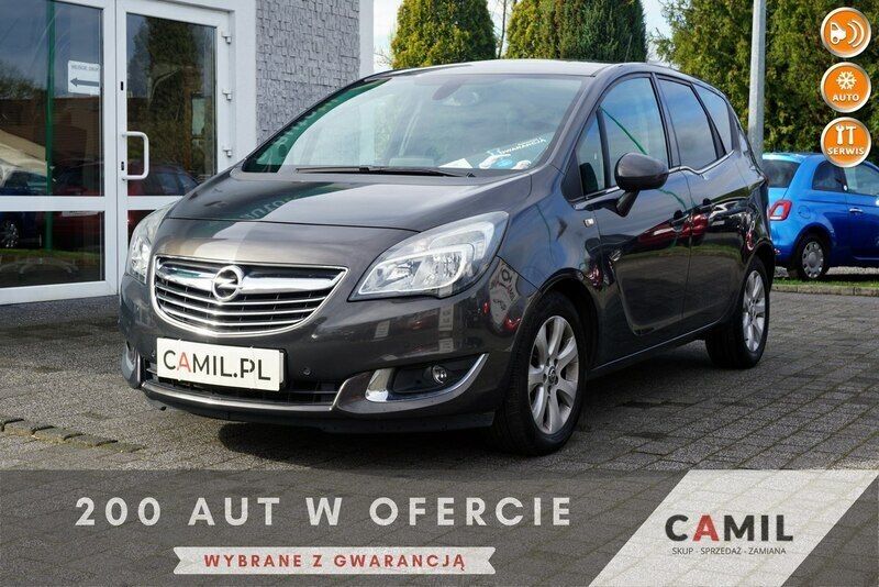 Szary Używany 2016 Opel Meriva Minivan | 33 800 zł - Obraz 1/4