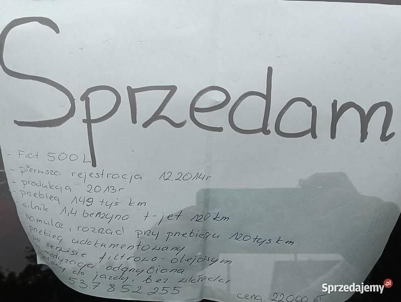 Używany 2013 Fiat 500L Minivan | 22 000 zł (Dobra cena) - Obraz 1/4