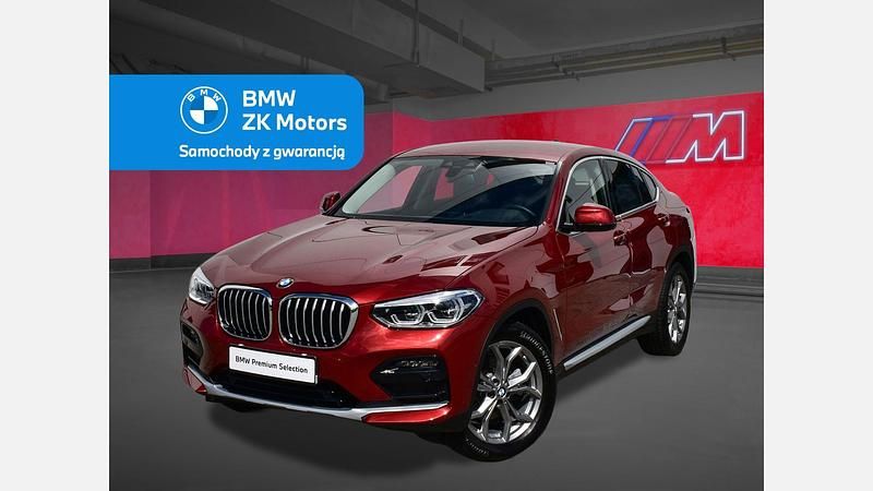 Czerwony flamenco z brylantowym połyskiem metalizowany Używany 2021 BMW X4 xLine SUV | 184 900 zł (Dobra cena) - Obraz 1/3