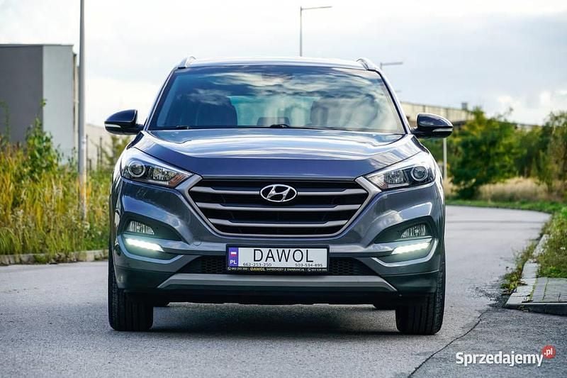 Szary Używany 2018 Hyundai Tucson SUV | 64 900 zł (Dobra cena) - Obraz 1/4