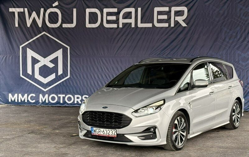Srebrny (metalik) Używany 2019 Ford S-MAX S Minivan | 86 800 zł (Drogi) - Obraz 1/1