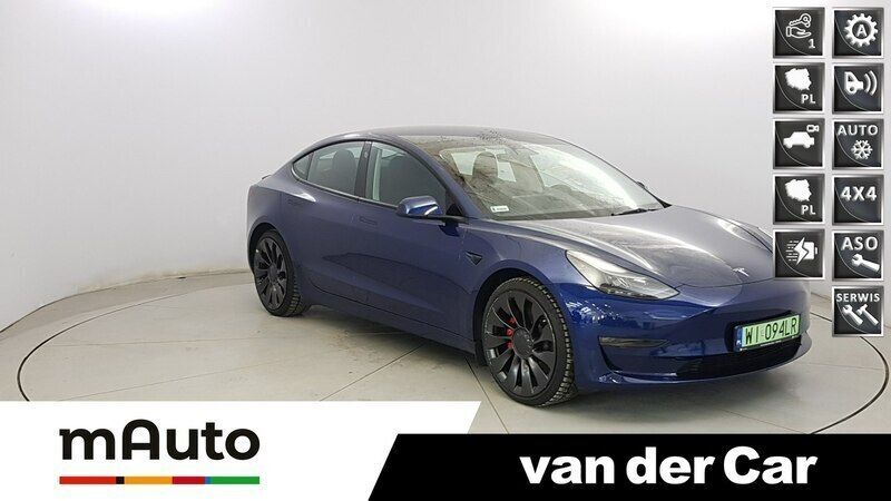 Granatowy Używany 2022 Tesla Model 3 Sedan/Limuzyna | 197 900 zł - Obraz 1/4