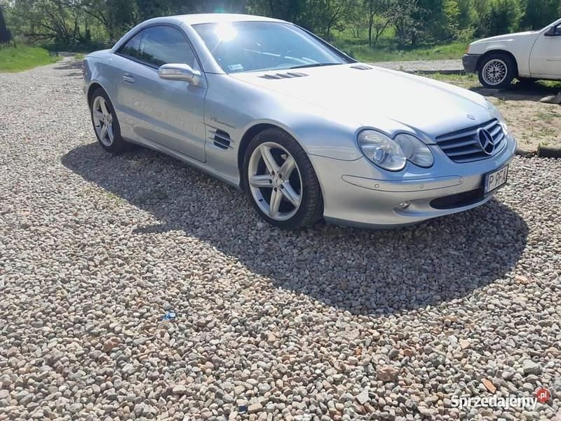 Srebrny Używany 2004 Mercedes SL500 Kabriolet | 49 000 zł - Obraz 1/4