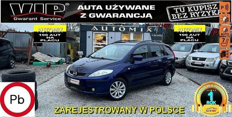 Niebieski Używany 2006 Mazda 5 Minivan | 14 800 zł (Dość drogi) - Obraz 1/2
