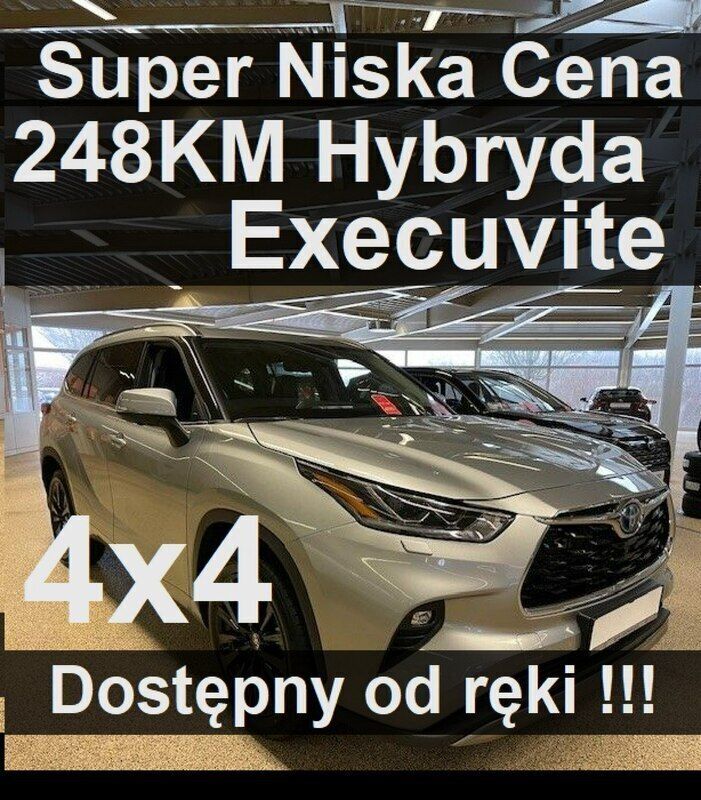 Srebrny Używany 2023 Toyota Highlander Executive SUV | 271 900 zł - Obraz 1/4