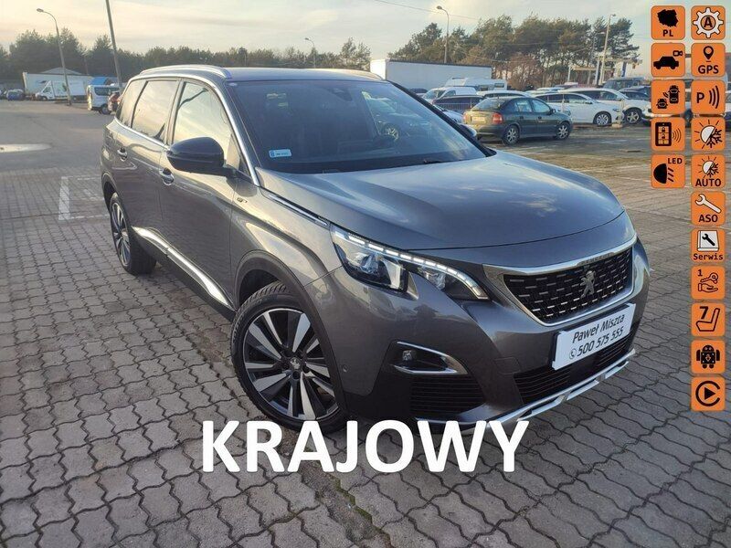Szary (metalik) Używany 2020 Peugeot 5008 Minivan | 114 900 zł (Drogi) - Obraz 1/4