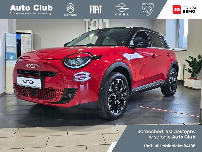 Lakier pastelowy czerwony passione z dachem w kolorze czarny cinema Nowe 2025 Fiat 600 La Prima Hatchback | 115 950 zł - Obraz 1/4