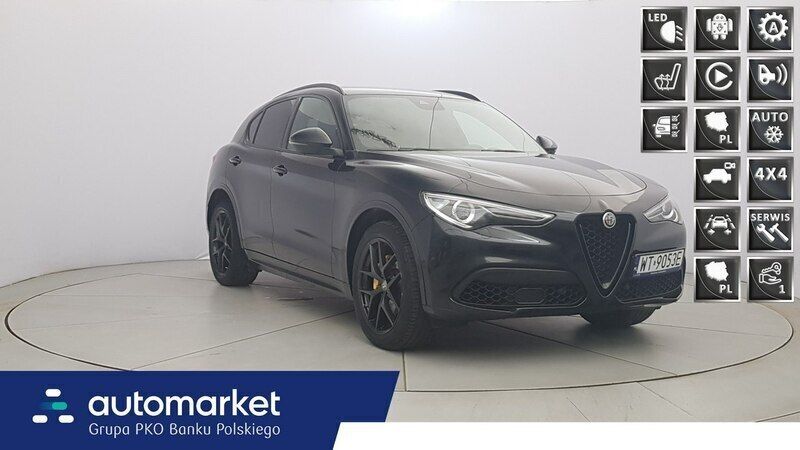 Czarny Używany 2021 Alfa Romeo Stelvio Veloce SUV | 154 850 zł (Uczciwa cena) - Obraz 1/4