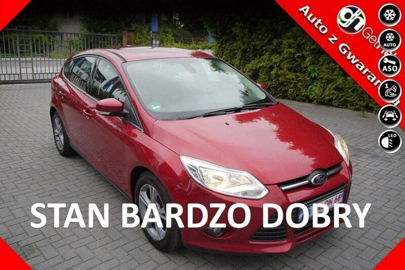 Czerwony ciemny (metalik) Używany 2014 Ford Focus Hatchback | 21 800 zł (Dobra cena) - Obraz 1/4