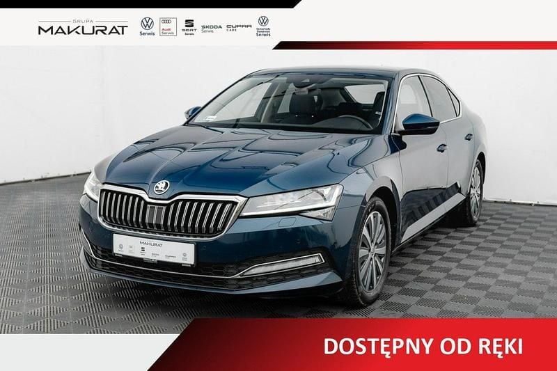 Niebieski (metalik) Używany 2021 Skoda Superb Ambition Sedan/Limuzyna | 84 900 zł (Dobra cena) - Obraz 1/4