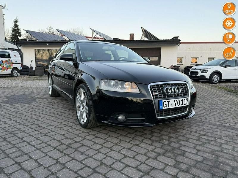 Czarny Używany 2008 Audi A3 S-Line Hatchback | 22 500 zł (Uczciwa cena) - Obraz 1/4