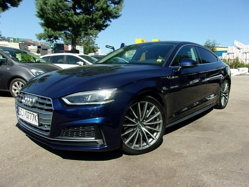 Niebieski Używany 2019 Audi A5 Sportback Sport Hatchback | 108 900 zł - Obraz 1/4