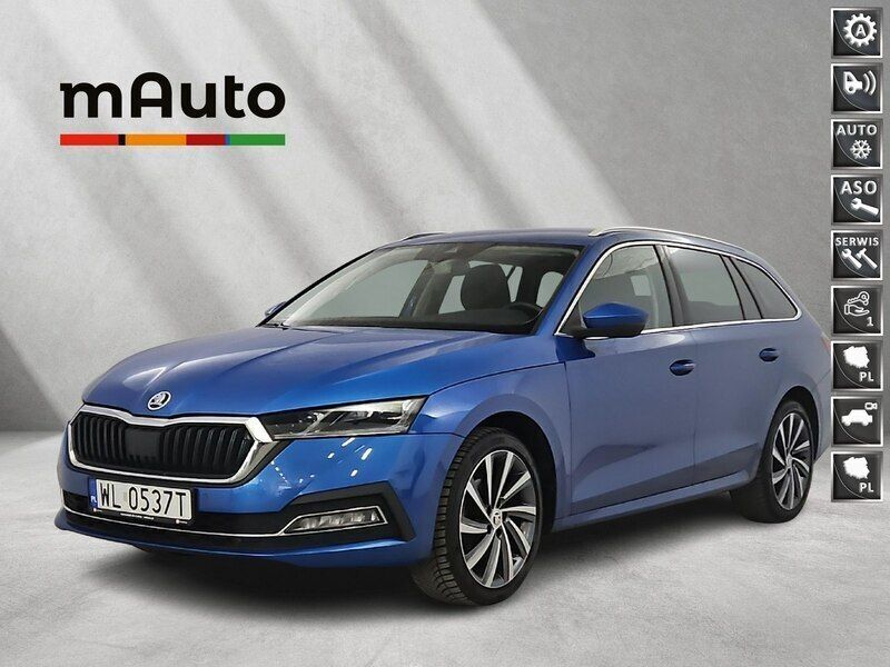 Niebieski (metalik) Używany 2021 Skoda Octavia Style Kombi | 89 900 zł (Drogi) - Obraz 1/4