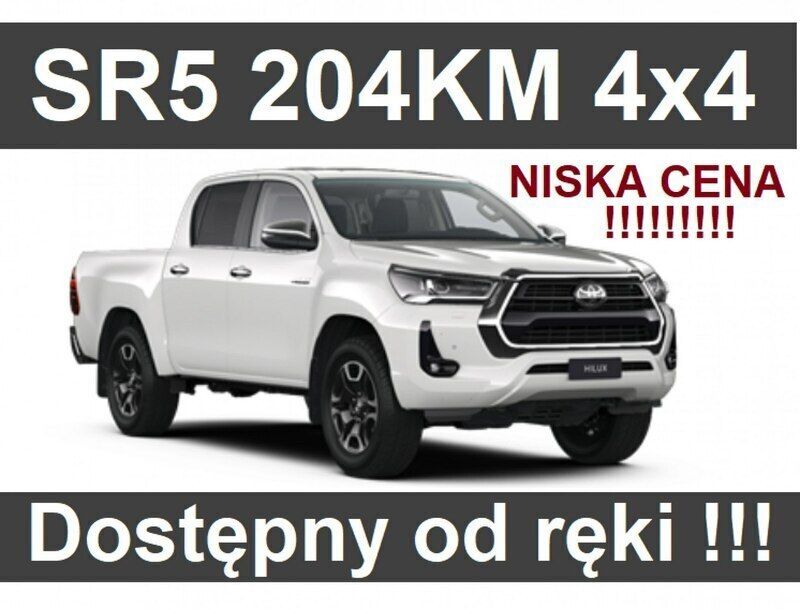 Biały Używany 2023 Toyota HiLux SR5 Pickup | 193 900 zł (Uczciwa cena) - Obraz 1/3