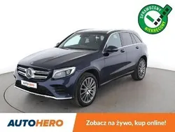 Niebieski Używany 2018 Mercedes GLC350 AMG line SUV | 120 700 zł