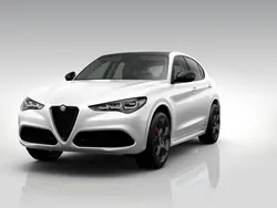Lakier pastelowy biały z czarnym dachem alfa white Nowe 2025 Alfa Romeo Stelvio SUV | 247 540 zł