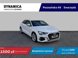 Biały Używany 2023 Audi A3 Sportback S-Line Hatchback | 117 800 zł (Uczciwa cena)