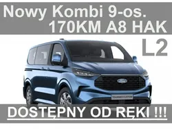 Niebieski Nowe 2024 Ford Transit Custom Limited Kombi | 225 090 zł
