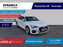 Biały Używany 2023 Audi A3 Sportback S-Line Hatchback | 117 800 zł (Uczciwa cena)
