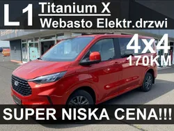 Czerwony (metalik) Nowe 2024 Ford Tourneo Custom Sedan/Limuzyna | 291 387 zł (Uczciwa cena)