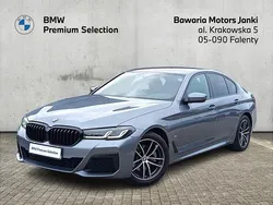 Szary bluestone metalizowany Używany 2021 BMW 520 Shadowline Sedan/Limuzyna | 174 900 zł
