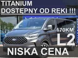 Szary (metalik) Nowe 2024 Ford Tourneo Custom Titanium Minivan | 264 900 zł (Uczciwa cena)