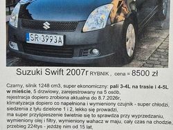 Czarny Używany 2007 Suzuki Swift Hatchback | 8500 zł