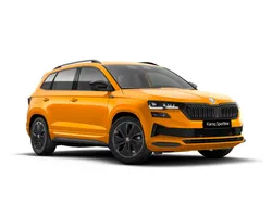 Pomarańczowy phoenix metalizowany Nowe 2025 Skoda Karoq SportLine SUV | 172 300 zł (Uczciwa cena)