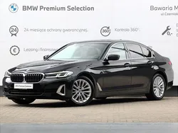 Czarny szafir metalizowany Używany 2021 BMW 520 Luxury Line Sedan/Limuzyna | 179 900 zł