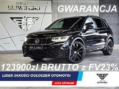 Czarny Używany 2021 VW Tiguan R-line SUV | 123 900 zł (Drogi)