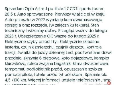 Używany Opel Astra 2013