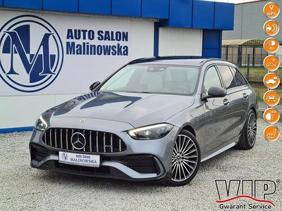Szary Używany 2021 Mercedes C220 AMG Kombi | 139 900 zł (Uczciwa cena)