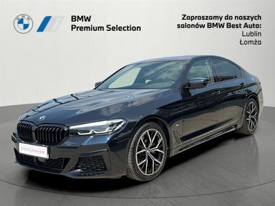 Czarny carbon m metalizowany Używany 2023 BMW 520 Shadowline Sedan/Limuzyna | 214 900 zł