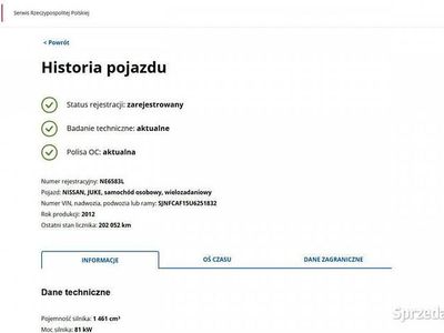 Inny kolor Używany 2012 Nissan Juke SUV | 28 900 zł (Drogi)