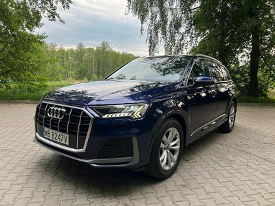 Niebieski Używany 2021 Audi Q7 S-Line SUV | 215 000 zł