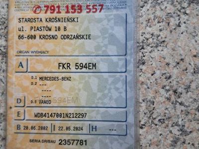 Srebrny Używany 2002 Mercedes Vaneo Minivan | 5000 zł