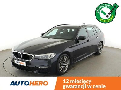 Niebieski Używany 2018 BMW 520 M Sport Kombi | 94 200 zł (Super Cena)