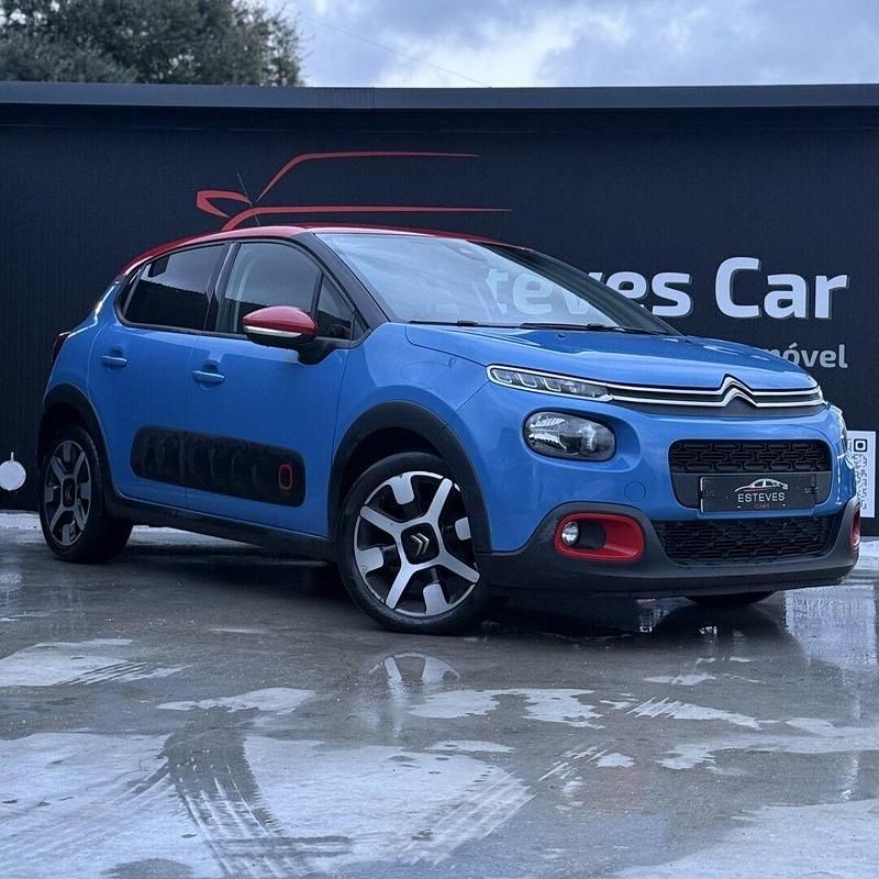 Azul Usado 2018 Citroën C3 Feel | € 10.950 (Bom preço) - Imagem 1/4
