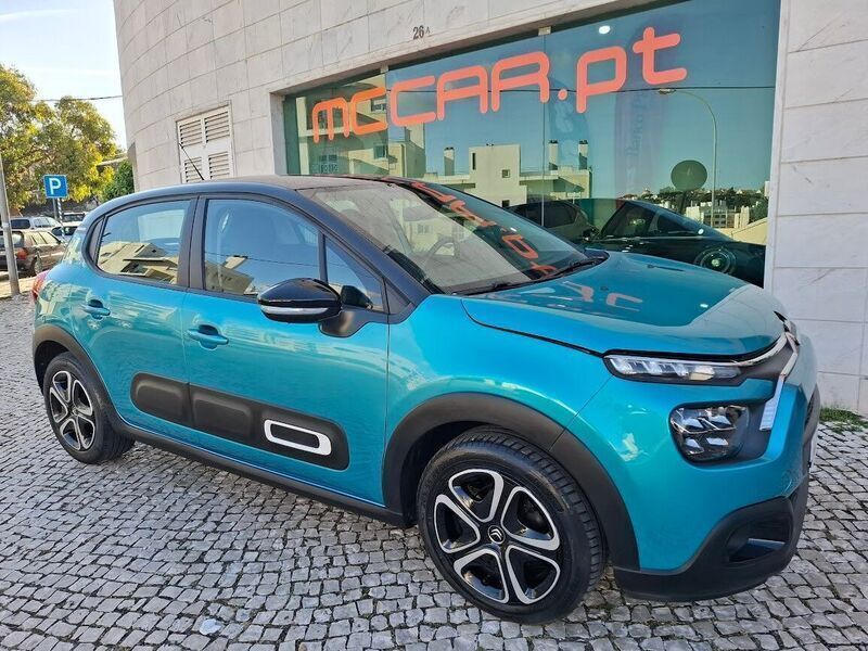 Azul Usado 2022 Citroën C3 PureTech Citadino | € 14.900 (Preço justo) - Imagem 1/4