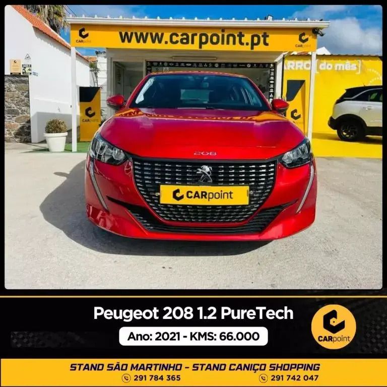 Vermelho Usado 2021 Peugeot 208 Active Citadino | € 19.900 (Caro) - Imagem 1/4