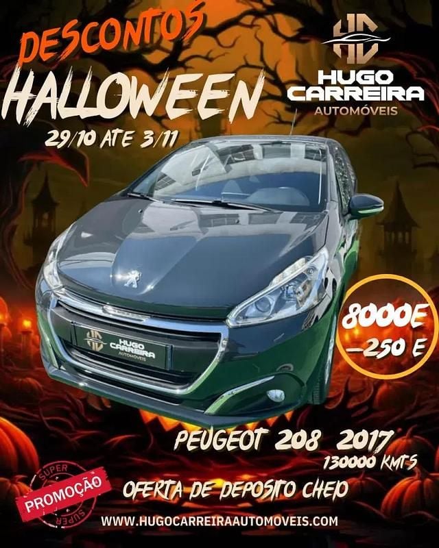 Cinza antracite Usado 2017 Peugeot 208 Active Citadino | € 8.000 (Bom preço) - Imagem 1/4