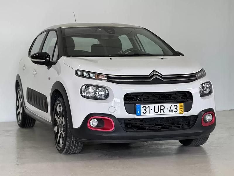 Branco Usado 2018 Citroën C3 PureTech Citadino | € 11.950 (Preço justo) - Imagem 1/4