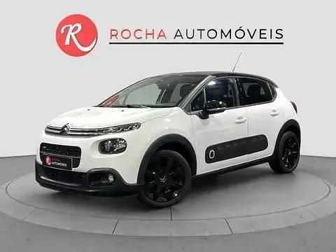 Branco Usado 2017 Citroën C3 PureTech Citadino | € 10.499 (Preço justo) - Imagem 1/4